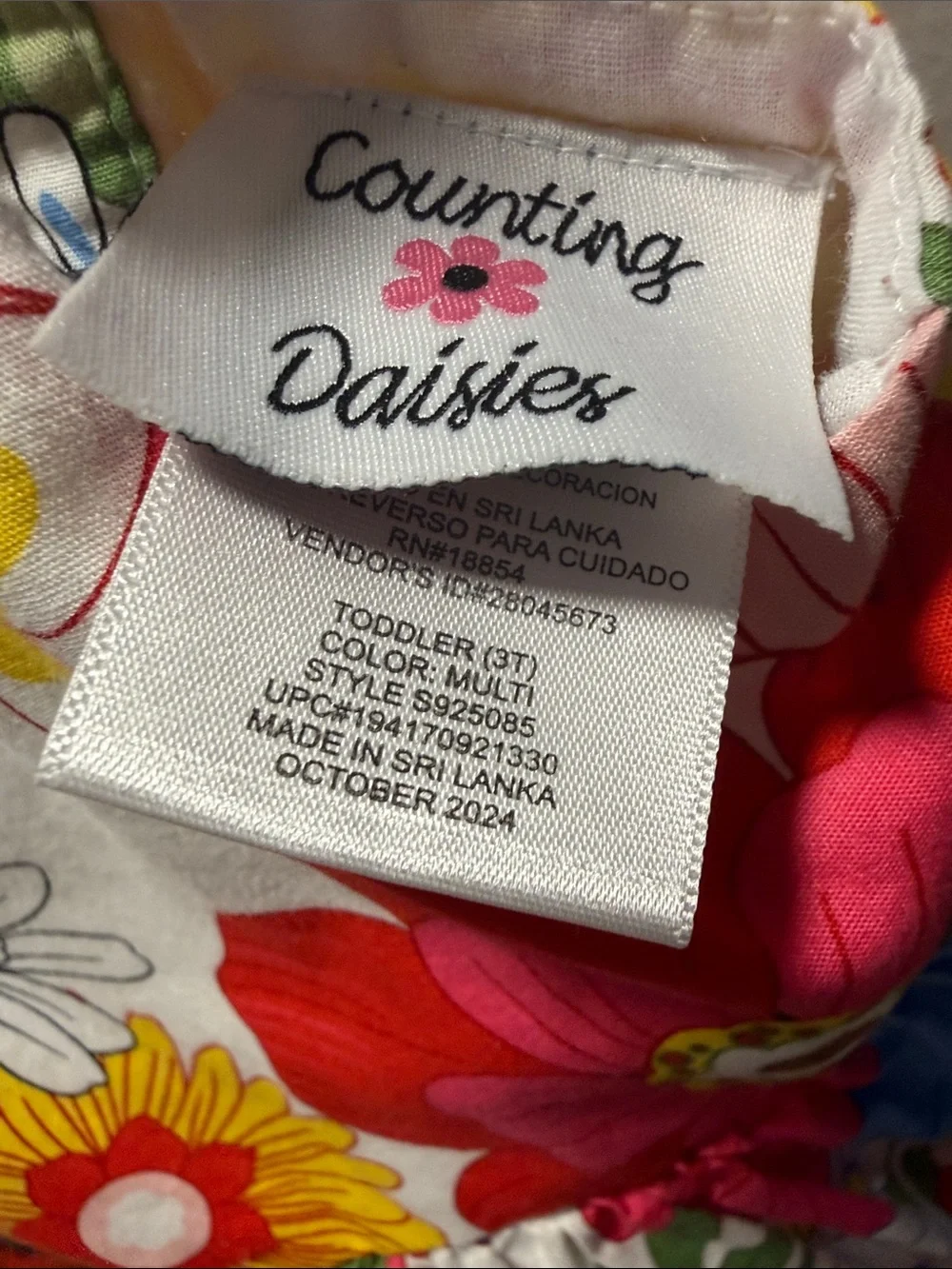 Counting Daises Toddler/Girl Vibrant Floral Sundress - Multicolor 3T